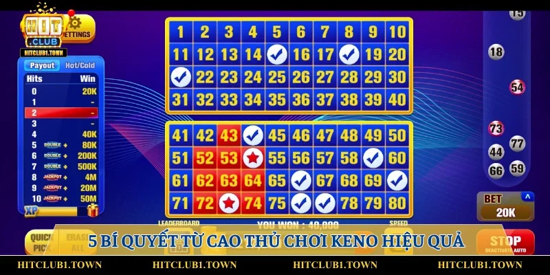 5 bí quyết từ cao thủ chơi keno hiệu quả 